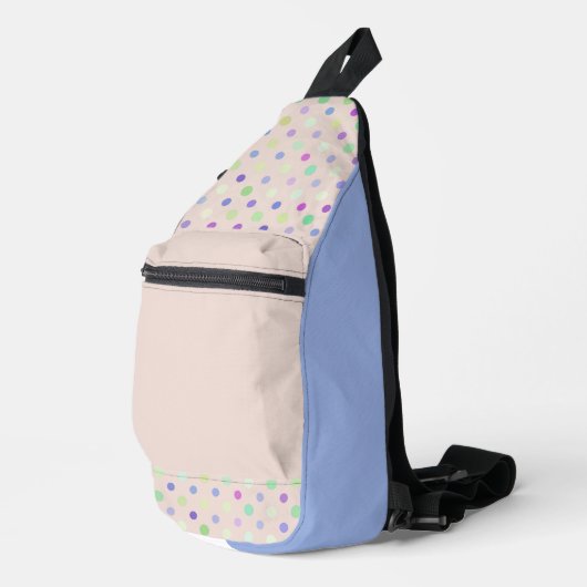 gekleurde stippen sling bag (Rechterhoek)