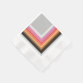 gekleurde strepen en vierkantjes servet (Hoek)