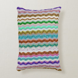 gekleurde strepen op snakeskin accent kussen