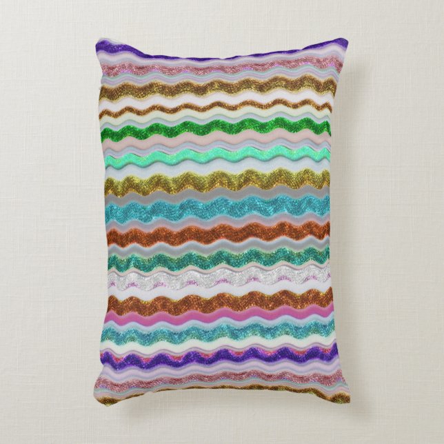 gekleurde strepen op snakeskin accent kussen (Voorkant(Verticaal))