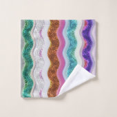 gekleurde strepen op snakeskin bad handdoek (Wasdoekje)