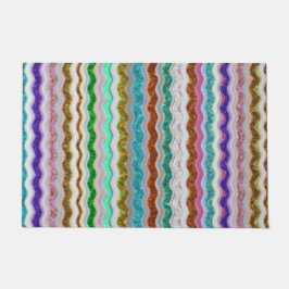 gekleurde strepen op snakeskin deurmat