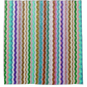 gekleurde strepen op snakeskin douchegordijn (Voorkant)