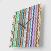gekleurde strepen op snakeskin vierkante klok (Hoek)