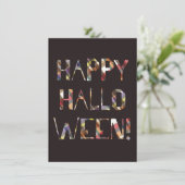 Gekleurde strepen Prettig Halloween Kaart (Staand voorkant)