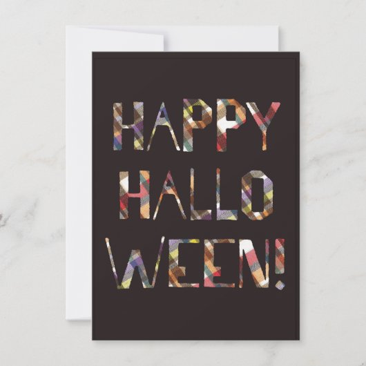 Gekleurde strepen Prettig Halloween Kaart (Voorkant)