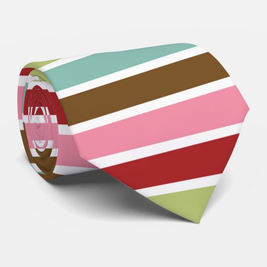 gekleurde strepen stropdas (Opgerold)