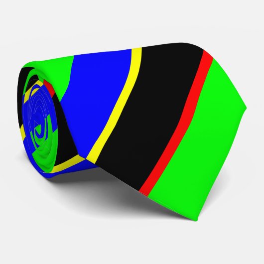 gekleurde strepen stropdas (Opgerold)
