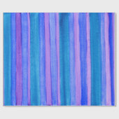 gekleurde strepen: Turquoise, Blue, Violet Cadeaupapier (Vlak)