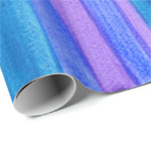 gekleurde strepen: Turquoise, Blue, Violet Cadeaupapier (Rol Hoek)