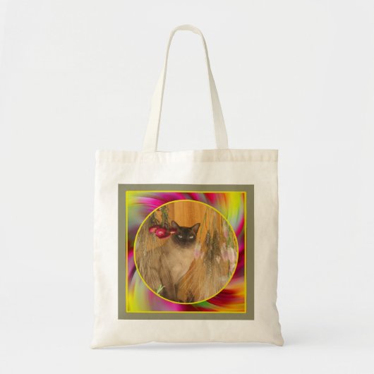 Gekleurde Swirls Lijst Creëer Uw Eigen Foto Tote Bag (Voorkant)