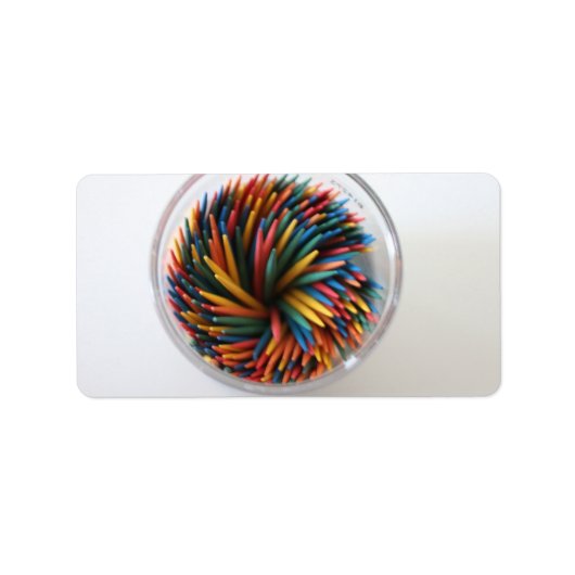 Gekleurde tandenstokers Labels (Voorkant)