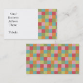 Gekleurde tegels Quilt Squares Colorful Pset Visitekaartje (Voorkant / Achterkant)