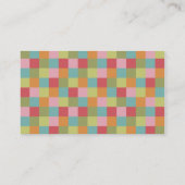 Gekleurde tegels Quilt Squares Colorful Pset Visitekaartje (Achterkant)