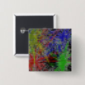 Gekleurde tegels vierkante button 5,1 cm (Voorkant /achterkant)