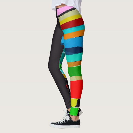 gekleurde trappen leggings (Links)