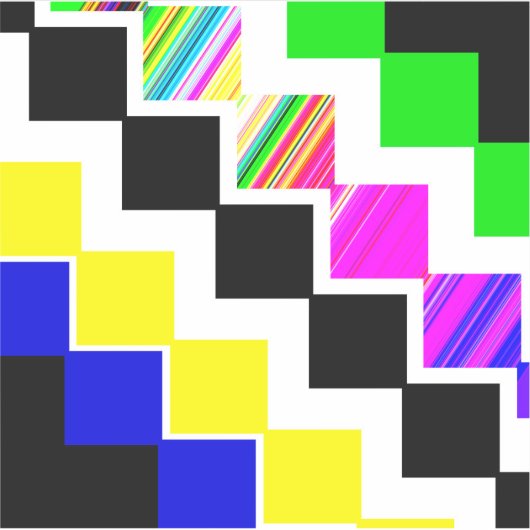 gekleurde trappen sticker (Voorkant)