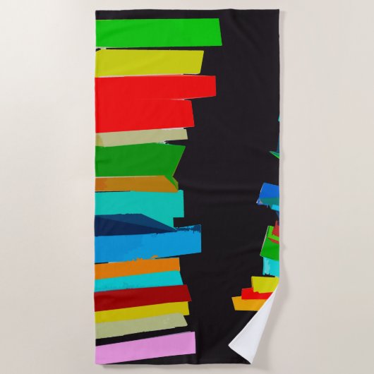 gekleurde trappen strandlaken (Voorkant)