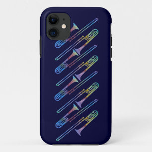 gekleurde trombonen iPhone 11 hoesje