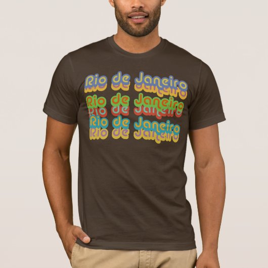 gekleurde typografie "Rio" T-shirt (Voorkant)