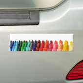 gekleurde viltstiften bumpersticker (Op auto)