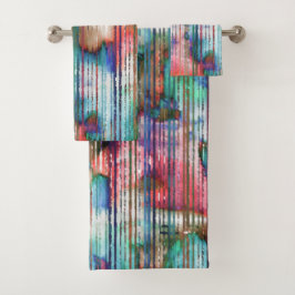 gekleurde vlekken met gedraaide strepen, virtuele  bad handdoek