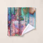 gekleurde vlekken met gedraaide strepen, virtuele bad handdoek (Wasdoekje)