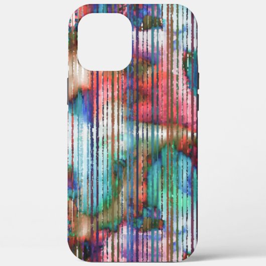 gekleurde vlekken met gedraaide strepen, virtuele Case-Mate iPhone case (Achterkant)