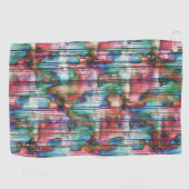 gekleurde vlekken met gedraaide strepen, virtuele  golfhanddoek (Horizontaal)