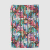 gekleurde vlekken met gedraaide strepen, virtuele  golfhanddoek (Voorkant)