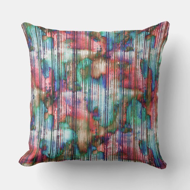 gekleurde vlekken met gedraaide strepen, virtuele  kussen (Voorkant)