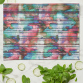 gekleurde vlekken met gedraaide strepen, virtuele theedoek (Gevouwen)