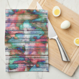 gekleurde vlekken met gedraaide strepen, virtuele  theedoek