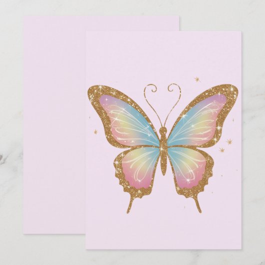 GEKLEURDE VLEUGELS KAART (Voorkant / Achterkant)