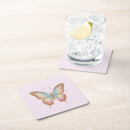 GEKLEURDE VLEUGELS KARTONNEN ONDERZETTERS (Insitu)