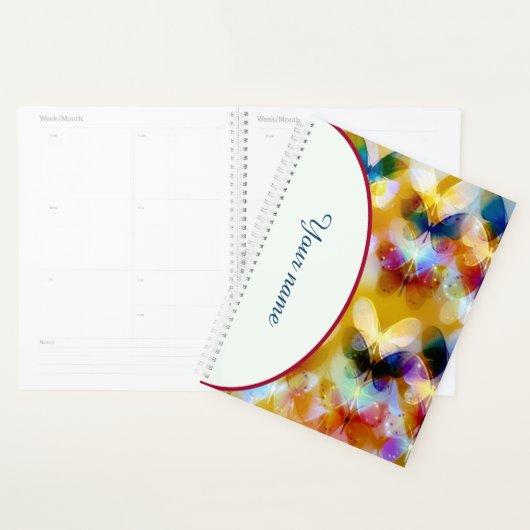 Gekleurde vlinders op maat planner (Display)