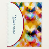 Gekleurde vlinders op maat planner (Voorkant)