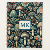 gekleurde vlinders, paddenstoelen en bladeren planner (Voorkant)