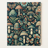 gekleurde vlinders, paddenstoelen en bladeren planner (Achterkant)