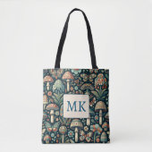  gekleurde vlinders, paddenstoelen en bladeren tote bag (Voorkant)