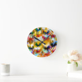 gekleurde vlinders ronde klok (Huis)