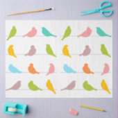 gekleurde vogelsilhouettes tissuepapier (Craft)