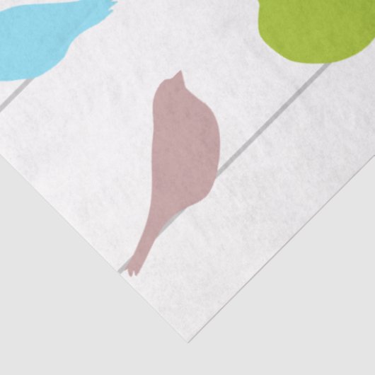 gekleurde vogelsilhouettes tissuepapier (Detail)