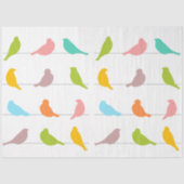 gekleurde vogelsilhouettes tissuepapier (Voorkant)