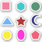 Gekleurde vorm Stickers (Voorkant)
