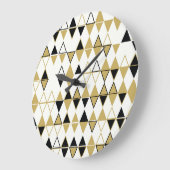 Gekleurde vormen, geometrisch abstract patroon grote klok (Hoek)