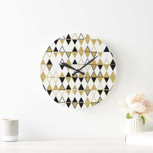 Gekleurde vormen, geometrisch abstract patroon grote klok (Huis)