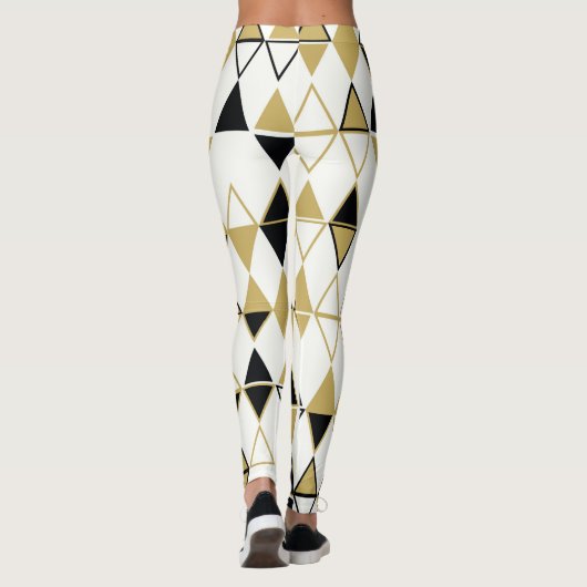 Gekleurde vormen, geometrisch abstract patroon leggings (Achterkant)