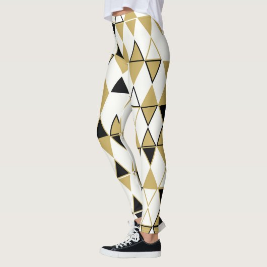 Gekleurde vormen, geometrisch abstract patroon leggings (Links)
