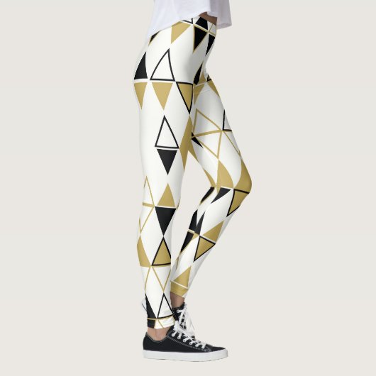 Gekleurde vormen, geometrisch abstract patroon leggings (Rechts)